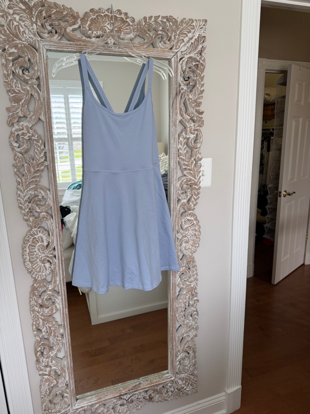 Zella Light Blue Strappy Skater Dress/tennis/pickleball dress